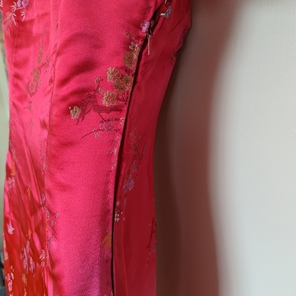 Vintage Chinese cheongsam dress Red women's Small - Picture 5 of 16